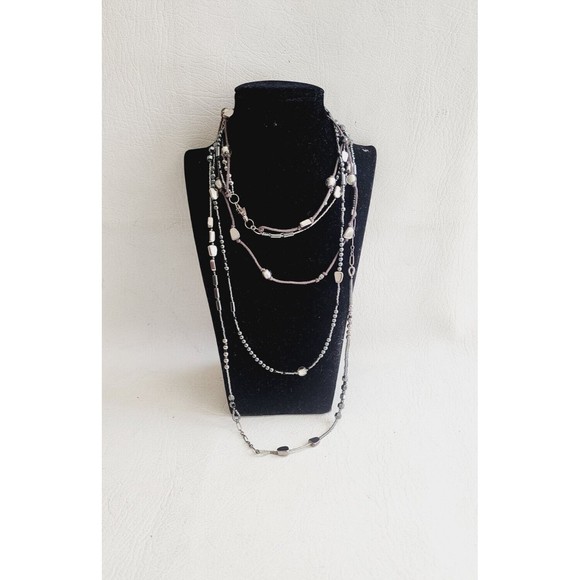 Silpada Jewelry - Silpada Sterling Silver Multistrand Hematite Seed Bead Dewdrops Necklace N2097